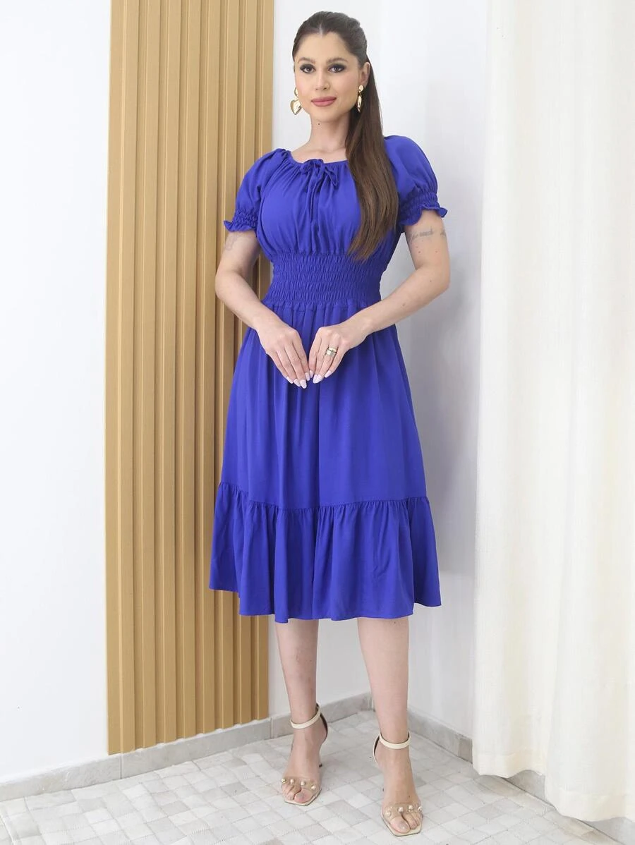 Women Dresses - 寶藍色 - 查看 1