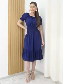 Women Dresses - Navy Blue - View 1