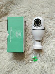 Camera seguranca wifi ip sem fio 360 com encaixe lampada bocal rosca App yoosee ptz - Branco - Visão 2