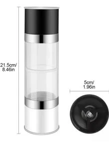 Especiero Triturador Molinillo Sal Pimienta 2 en 1 - Blanco y Negro - Ver 5