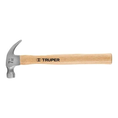 Martillo pulido 7 oz uña curva mango madera truper ma-7 16750