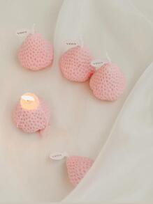 4 chiếc nến thiết kế dâu tây - Màu Hồng baby - Xem 7