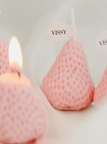 4 chiếc nến thiết kế dâu tây - Màu Hồng baby - Xem 6