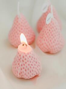 4 chiếc nến thiết kế dâu tây - Màu Hồng baby - Xem 1
