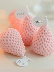 4 chiếc nến thiết kế dâu tây - Màu Hồng baby - Xem 8