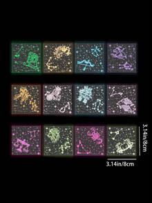 licao 24 piezas con patrón mixto brillante en oscuro creativo multipropósito Papel origami para Artesanía de bricolaje - Azul - Ver 7