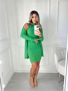 Women Two-piece Outfits - 綠色 - 查看 2