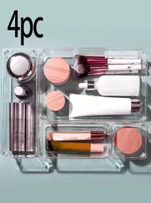 Hộp lưu trữ ngăn kéo rõ ràng 4 chiếc - Trong sáng - Xem 2