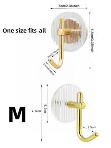1pc Simple Wall Hook - Gold - View 7