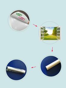 1pc Landscape Pattern Wall Sticker,Posters,Stickers,Wall Art,Spring Decoration Items Refresh Your Home,Rama Decoration Stickers - Multicolor - View 5