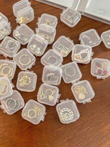 Hộp đựng trang sức trong suốt cầm tay mini 50 cái, Hộp đựng đa chức năng - Trong sáng - Xem 4