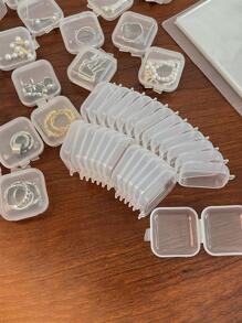 Hộp đựng trang sức trong suốt cầm tay mini 50 cái, Hộp đựng đa chức năng - Trong sáng - Xem 3