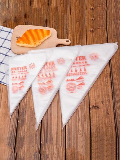 100个一次性裱花袋，蛋糕装饰袋，随机图案烘焙工具