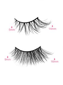 Một Nửa Mi Mắt, 20 Đôi Mắt Mèo 14-16Mm Lông Mi Giả Cấp Mắt Kéo Dài Lông Mi Giả Hàng Mi Tặng phụ Nữ & Bé Gái - màu đen - Xem 7