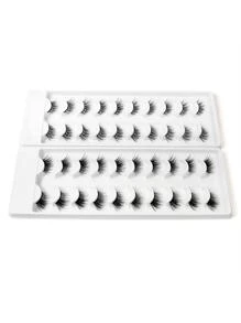 Một Nửa Mi Mắt, 20 Đôi Mắt Mèo 14-16Mm Lông Mi Giả Cấp Mắt Kéo Dài Lông Mi Giả Hàng Mi Tặng phụ Nữ & Bé Gái - màu đen - Xem 2