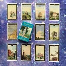Lenormand Oracle Card Deck 36 Cards/Set With Guidebook For Family Friends Party Entertainment Board Game Holiday Playing Cards - Blue and White - View 1