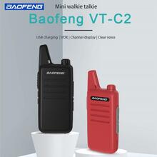 2pcs BAOFENG VT-C2 Adult Walkie Talkies, Mini Dual Band Two-Way Radio, USB-C Rechargeable, With Flashlight - Black - View 7
