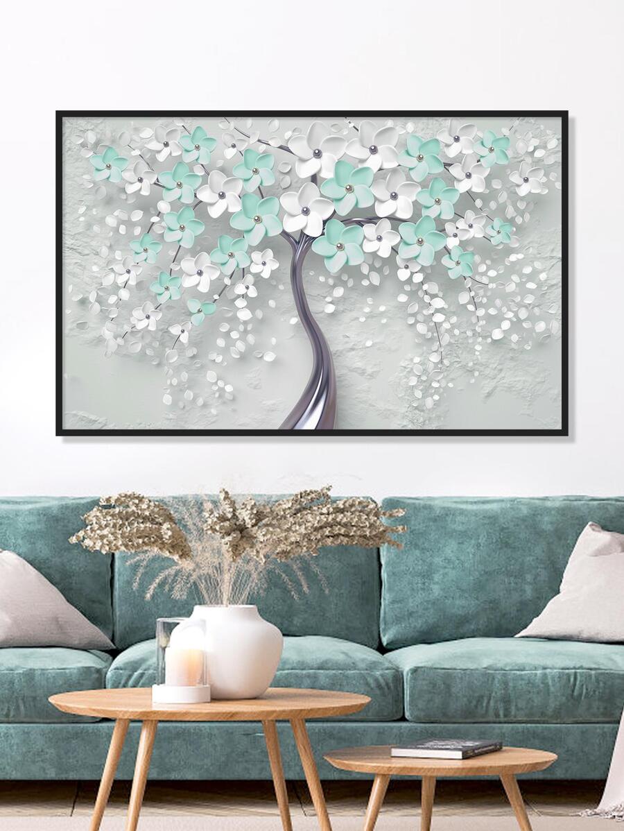 樹圖案無框畫 - 彩色 - 查看 1