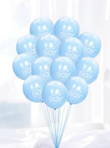 12pcs Baby Shower Decorative Balloon - Blue - View 1