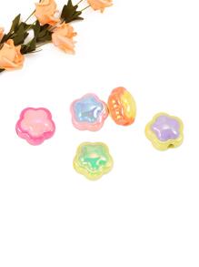 10入組/套隨機花朵設計DIY珠子 - 彩色 - 查看 3