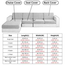 1pc Solid Stretchy Sofa Seat Cover - Beige - View 2