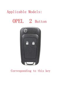 1入組字母圖案矽膠車鑰匙殼與Opel兼容 - 黑色 - 查看 3