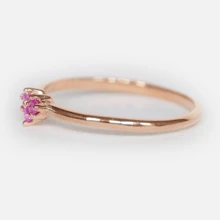 方晶鋯石裝飾圓環 - 紅色 - 查看 2