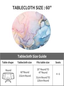 1入組大理石紋樣式桌布 - 彩色 - 查看 8