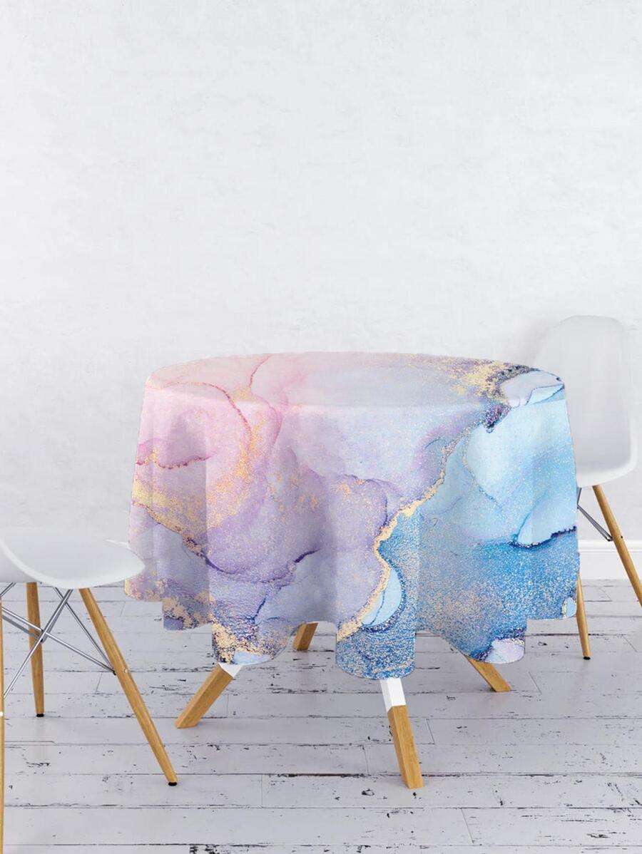 1入組大理石紋樣式桌布 - 彩色 - 查看 1