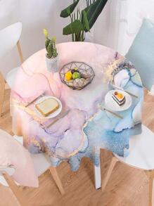 1入組大理石紋樣式桌布 - 彩色 - 查看 2