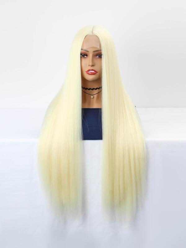 Parrucca sintetica forma-U pizzo extra lungo dritto