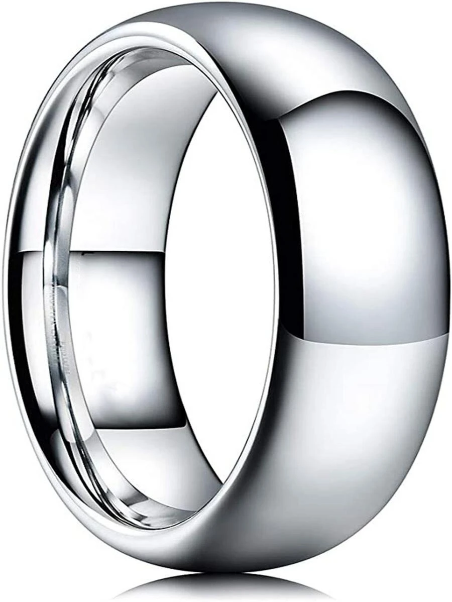 Minimalist glossy Ring - Silver - View 1