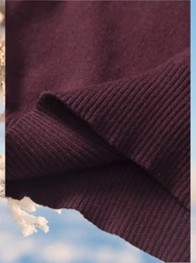 Men Sweaters - Burgundy - View 2