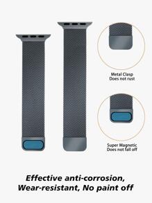 1pc Metal Milanese Loop Band Compatible With Apple Watch Band 38mm 40mm 41mm 42mm 44mm 45mm 46mm 49mm Women Men Stainless Steel Mesh Magnetic Adjustable Strap Compatible With Apple Watch Series Ultra 10 9 8 7 6 5 4 3 2 1 SE