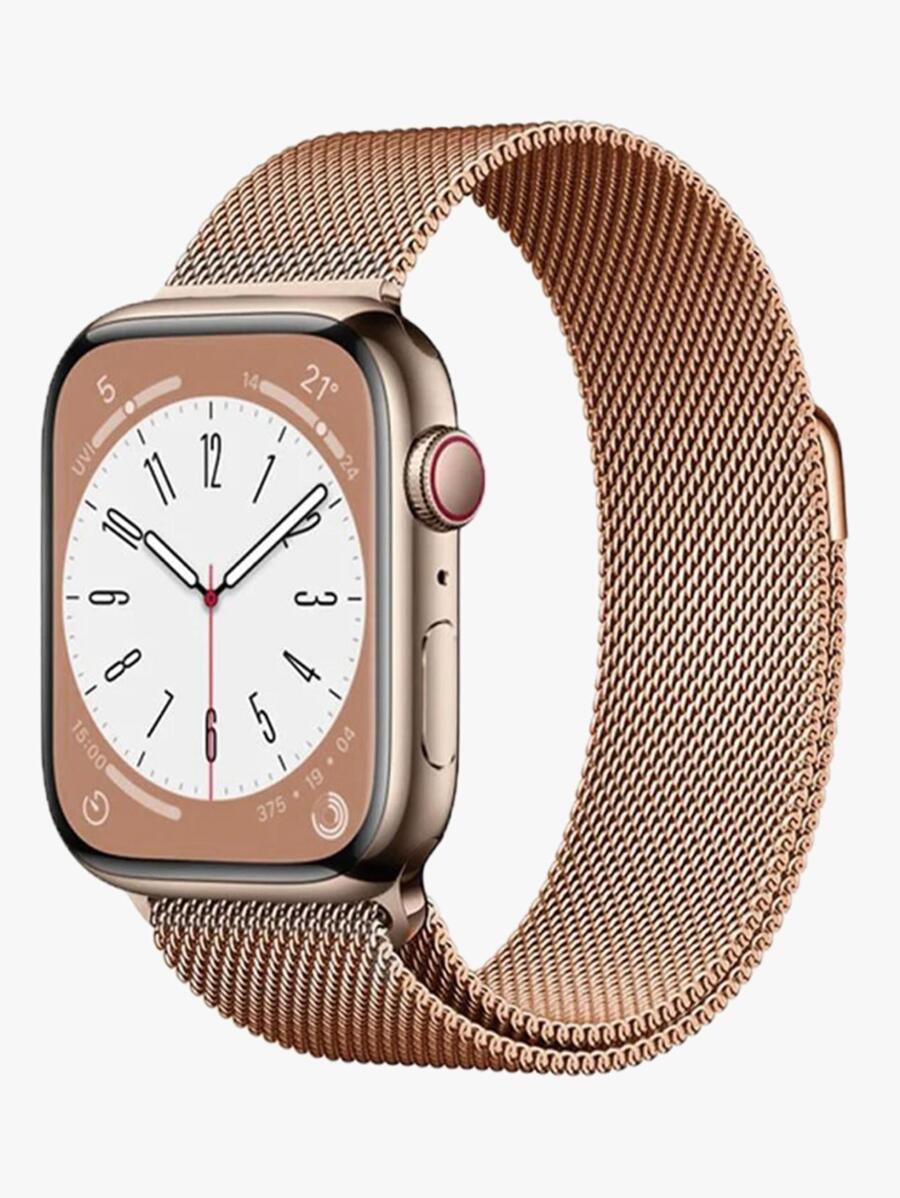 1 件金属米兰尼斯环带兼容 Apple Watch 表带 38 毫米 40 毫米 41 毫米 42 毫米 44 毫米 45 毫米 46 毫米 49 毫米 男女不锈钢网状磁性可调节表带兼容 Apple Watch Series Ultra 10 9 8 7 6 5 4 3 2 1 SE