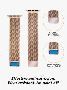 1 件金属米兰尼斯环带兼容 Apple Watch 表带 38 毫米 40 毫米 41 毫米 42 毫米 44 毫米 45 毫米 46 毫米 49 毫米 男女不锈钢网状磁性可调节表带兼容 Apple Watch Series Ultra 10 9 8 7 6 5 4 3 2 1 SE