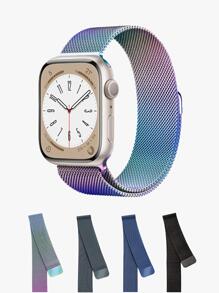 1 dây đeo kim loại phong cách Milan tương thích với Apple Watch 38mm 40mm 41mm 42mm 44mm 45mm 46mm 49mm, dây đeo từ tính lưới thép không gỉ dành cho cả nam và nữ, phù hợp với Apple Watch Series Ultra 10 9 8 7 6 5 4 3 2 1 SE - Ombre - Xem 3