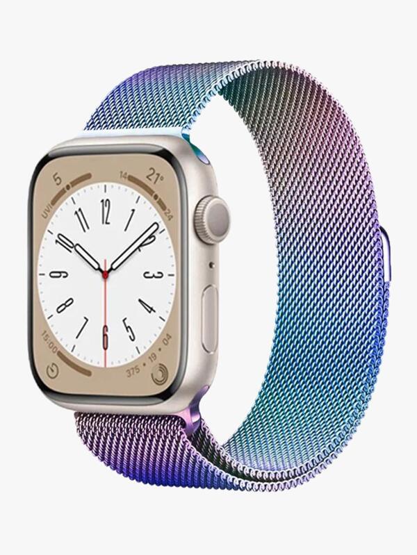 1pc Metal Milan Style Band Compatible With Apple Watch 38mm 40mm 41mm 42mm 44mm 45mm 46mm 49mm, Unisex Stainless Steel Mesh Magnetic Adjustable Strap Fits Apple Watch Series Ultra 10 9 8 7 6 5 4 3 2 1 SE