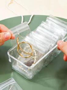 20pcs Jewelry Packaging Bags For Rings, Earrings, Necklaces - White - View 4