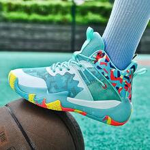 Professional Basketball Shoes For Men And Women, Latest Design With Shock Absorption, Rebound, Wear-Resistant Function, Non-Slip Sole. Couple Style Available. - Cadet Blue - View 2