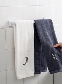 1 件防损坏免钻浴室毛巾杆 - 白色 - 查看 1