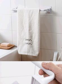 1 件防损坏免钻浴室毛巾杆 - 白色 - 查看 3