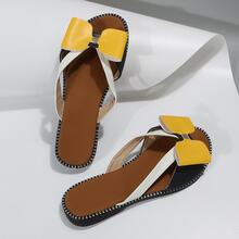 Bow Flip Flops - Yellow - View 5
