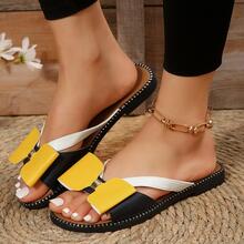 Bow Flip Flops - Yellow - View 2