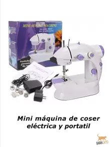 Mini máquina de coser eléctrica automática y portátil, mini sewing machine. maquina de cocer para principiantes - Multicolor - Ver 2