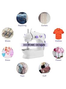 Mini máquina de coser eléctrica automática y portátil, mini sewing machine. maquina de cocer para principiantes - Multicolor - Ver 6