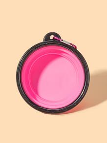 1 cái bát du lịch cho thú cưng có thể gập lại TPE Thích hợp cho chó mèo - Hồng - Xem 3