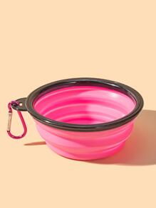 1 cái bát du lịch cho thú cưng có thể gập lại TPE Thích hợp cho chó mèo - Hồng - Xem 8