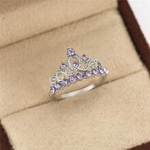 1 pieza Anillo de corona lujoso y elegante, adecuado para uso diario, fiesta, celebración, regalo de vacaciones
