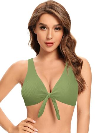 SHEKINI Knot Front Bikini Top Summer